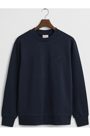 GANT Shield Rundhals Sweatshirt evening blue Regular Fit