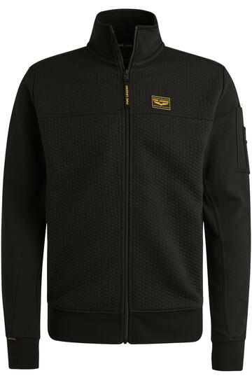 PME LEGEND Sweat Jacke jaquard interlock sweat black