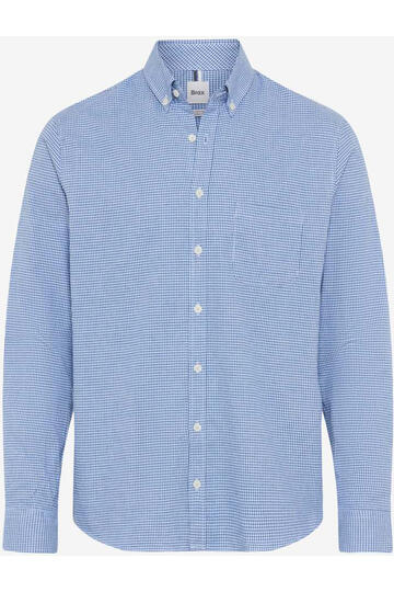 BRAX Light Flanell Hemd Daniel baltic kariert Modern Fit