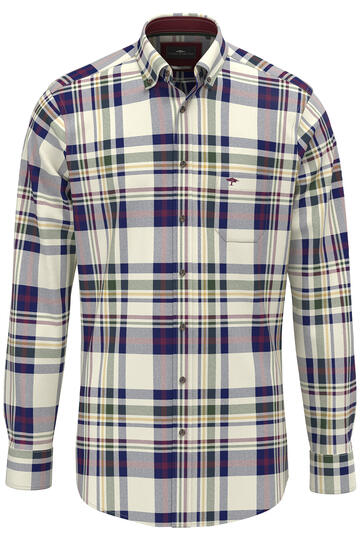 FYNCH HATTON Hemd deep merlot kariert Casual Fit