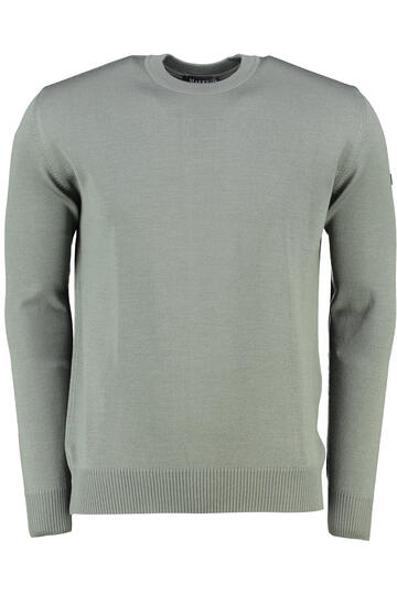 Rundhals Pullover foggy teal einfarbig