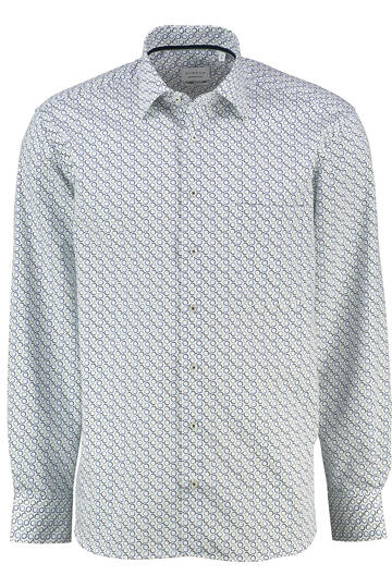 ETERNA Hemd gr�n gemustert Comfort Fit Langarm
