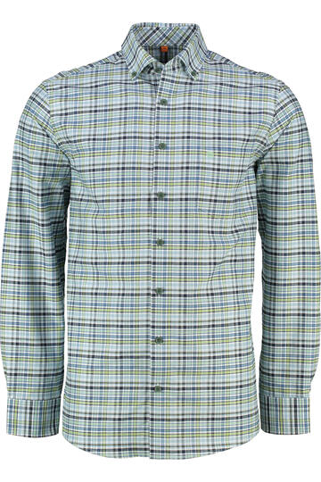 REDMOND Oxford Karo Hemd gr�n kariert Comfort Fit