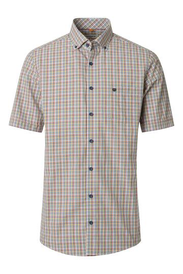 REDMOND Hemd terra kariert Comfort Fit Kurzarm