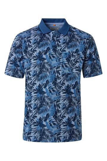REDMOND Polo-Shirt blau gebl�mt