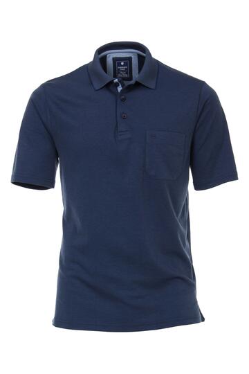 REDMOND Jersey Polo Shirt blau Regular Fit