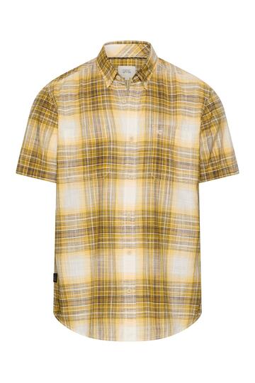 Karo Hemd sun yellow kariert Regular Fit Kurzarm