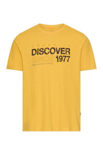 camel active T-Shirt sun yellow Regular Fit