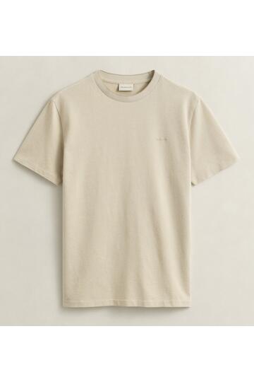 GANT Two-Toned Piqu� T-Shirt oat beige Regular Fit