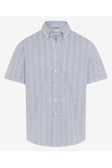 BRAX Ultra light Hemd Dan cove gemustert Modern Fit Kurzarm