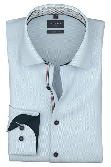 OLYMP Business Hemd Luxor bleu Modern Fit Langarm