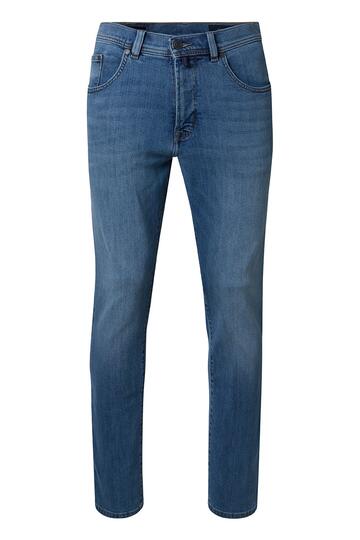 PIERRE CARDIN Five-Pocket-Jeans Dijon light blue used buffies Relaxed Fit