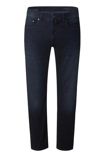 PIERRE CARDIN Five-Pocket-Hose PC Lyon blue/black used buffies Tapered Fit