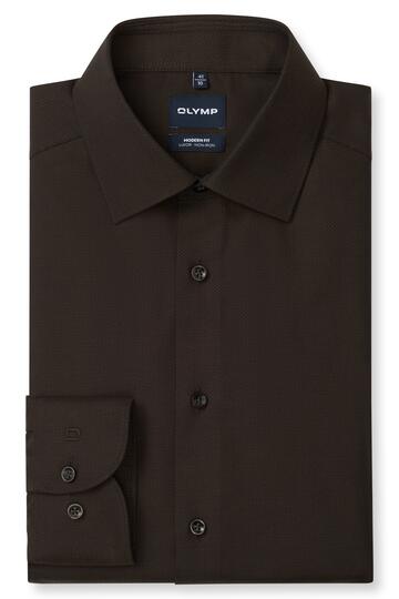 OLYMP Hemd Luxor braun Modern Fit Langarm