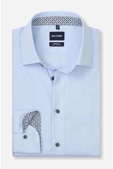 OLYMP Hemd Luxor blau Modern Fit Langarm
