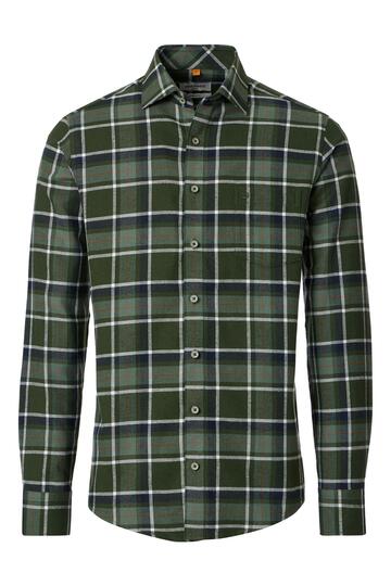 REDMOND Flanell Karo Hemd gr�n kariert Casual Fit Langarm
