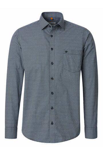 REDMOND Hemd blau Casual Fit Langarm