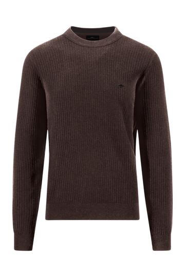 FYNCH HATTON Rundhals Pullover soil Casual Fit