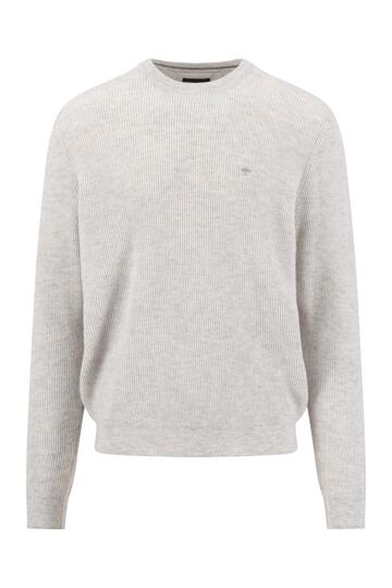 FYNCH HATTON Cashmere Rundhals Pullover snow white Casual Fit