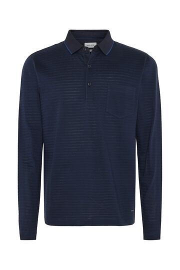 PIERRE CARDIN Langarm Polo-Shirt salute gestreift