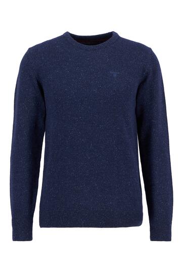 BARBOUR Rundhals Pullover Essential deep Blue einfarbig