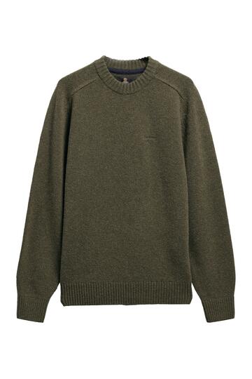 BARBOUR Rundhals Pullover Newtown mid oliv