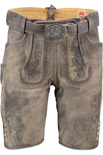 MADDOX Leder Shorts Neuenberg anthrazit einfarbig