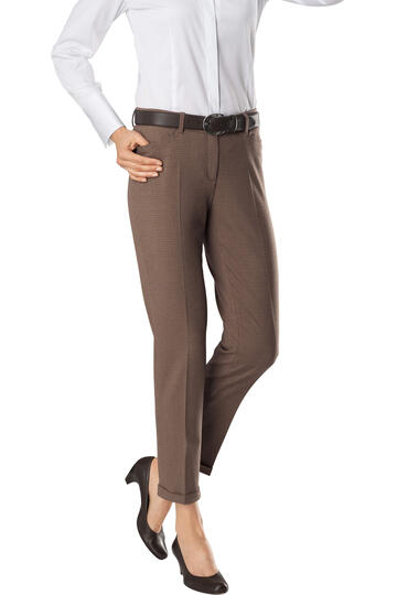 BRAX Karo-Hose Maron bordeaux