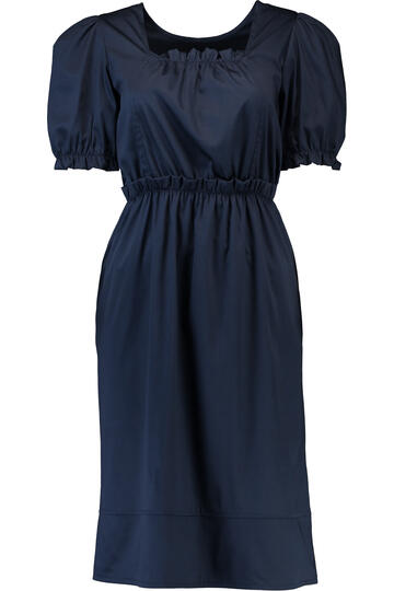 h.moser Kleid Lena marine in edler Baumwoll-Satin-Stretch Qualit�t