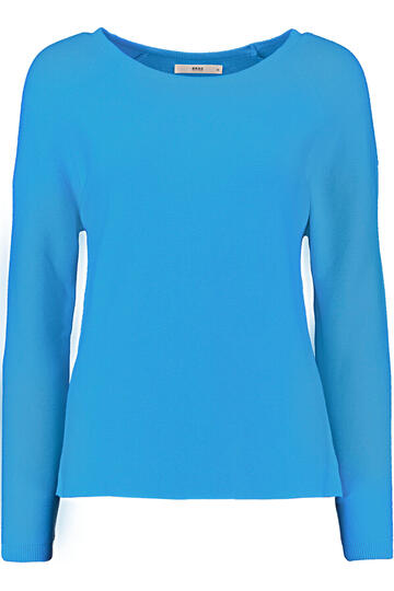 BRAX Pullover Lesley blau im trendigen Linksstrick