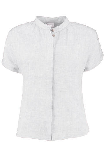 FELICITAS Leinen-Bluse wei� 1/2-Arm in hautsympathischer Natur-Qualit�t