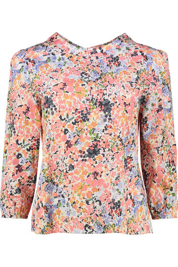 FELICITAS Bluse koralle gebl�mt im floralen Dessin