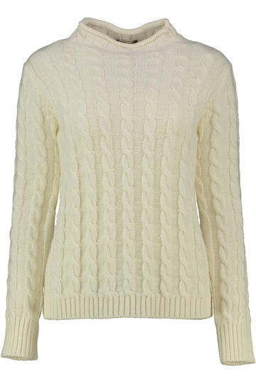 PAOLA BURANI Pullover natur in edlem Zopfstrickmuster