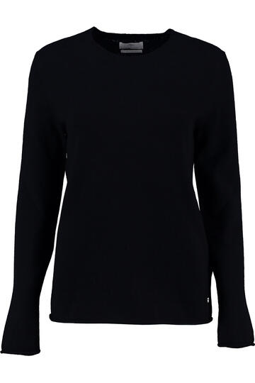 FYNCH HATTON Rundhals-Pullover marine aus hochwertigem Kaschmir