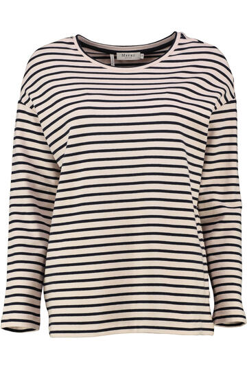 MAERZ Sweatshirt marine gestreift softe Baumwoll-Qualit�t