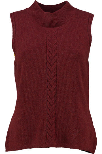 FELICITAS Pullunder bordeaux mit Zoptstrickmuster