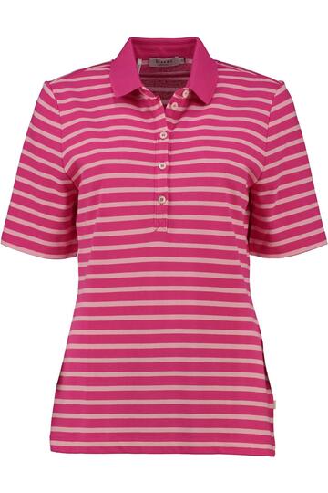 MAERZ Polo-Shirt pink gestreift in Piqu�-Qualit�t