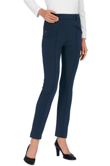 RAPHAELA BY BRAX Thermo-Jersey-Hose Lillyth marine mit warmer Fleece-Innenseite