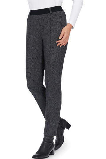 RAPHAELA BY BRAX Thermo-Jersey-Hose Lillyth anthrazit  Slim Fit f�r optimale W�rmehaltung