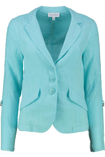 JUST WHITE Leinen-Blazer aqua in Natur-Qualit�t