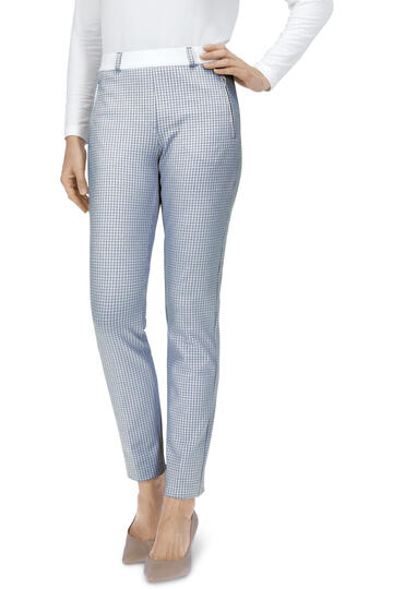 RAPHAELA BY BRAX Jersey-Hose Lillyth blau Hahnentritt Slim Fit in Jersey-Stretch Qualit�t