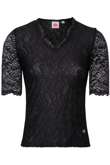 SPIETH & WENSKY Spitzenshirt Arktis schwarz 1/2-Arm