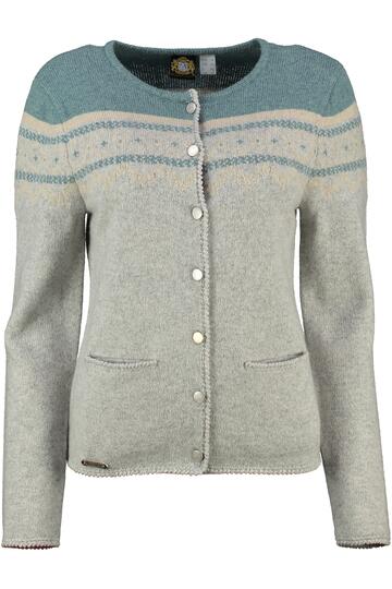 HAMMERSCHMID Strickjacke Lathi grau  in warmer Wollmix-Qualit�t