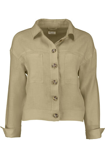 BARBARA LEBEK Leinen-Jacke sand