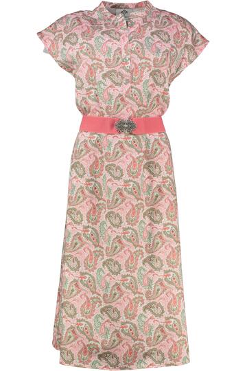BERWIN Kleid koralle Paisley in Natur-Qualit�t