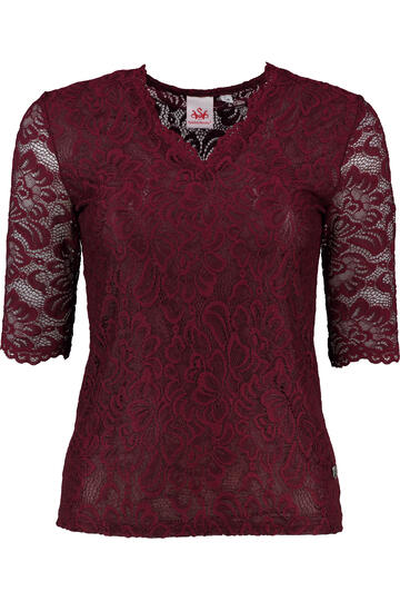 SPIETH & WENSKY Spitzenshirt Arktis bordeaux 1/2-Arm