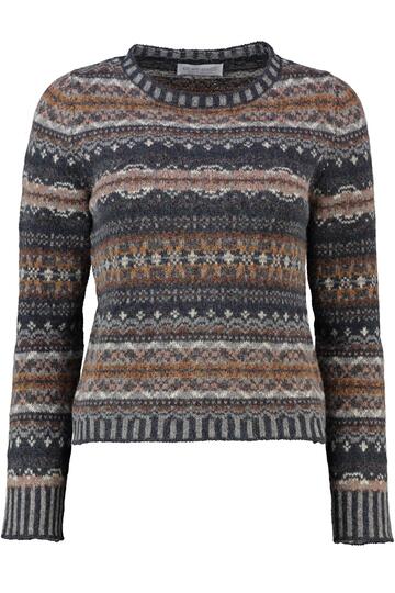 ERIBE Pullover Westray caithness gemustert im Fair-Isle Strickmuster