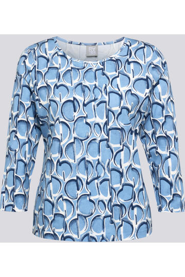RABE Shirt hellblau gemustert 3/4-Arm