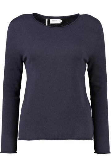 MAERZ Pullover marine extrafeine Merinowolle