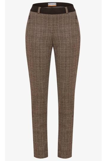RAPHAELA BY BRAX Jersey-Hose Lillyth sand kariert Slim Fit